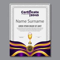 basketbal certificaat ontwerp met goud kop reeks vector. basketbal. sport- prijs sjabloon