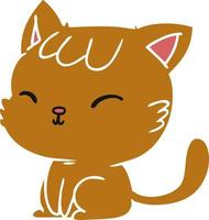 cartoon van schattige kawaii kat vector