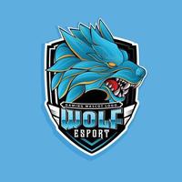 wolf esport gaming mascotte logo vector ontwerp