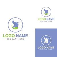 maaggezondheid en maagverzorging logo ontwerp pictogram vector sjabloon