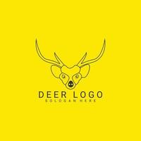webdeer logo en hert hoofd logo sjabloon vector