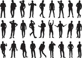 silhouet van een Mens. vector werk illustratie