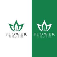 logos van bloemen, rozen, lotus bloemen, en andere types van bloemen. door gebruik makend van de ontwerp concept van een vector illustratie sjabloon.