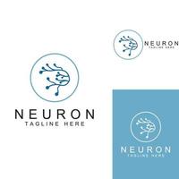 neuron logo of zenuw cel logo met concept vector illustratie sjabloon.