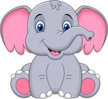 schattige babyolifant cartoon vector