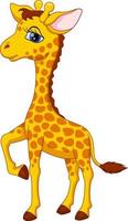 schattige giraffe cartoon vector