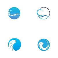 Golf water strand blauw water logo vector