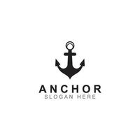 logo en anker symbool vector illustratie ontwerpsjabloon.