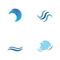 Golf water strand blauw water logo vector