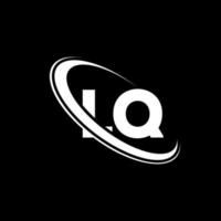 lq logo. l q ontwerp. wit lq brief. lq brief logo ontwerp. eerste brief lq gekoppeld cirkel hoofdletters monogram logo. vector