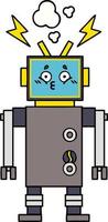 leuke tekenfilmrobot vector