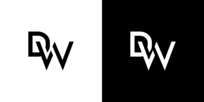 eerste dlw brief logo ontwerp monogram icoon vector sjabloon.dw logo