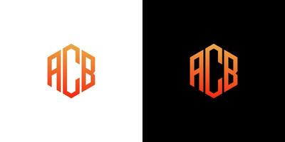 acb logo ontwerp veelhoek monogram vector pictogrammalplaatje