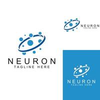 neuron logo of zenuw cel logo met concept vector illustratie sjabloon.