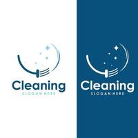 schoonmaak logo, schoonmaak bescherming logo en huis schoonmaak logo.met een sjabloon illustratie vector ontwerp concept.