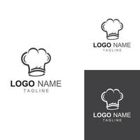 chef hoed logo voor restaurant, cafe en online voedsel levering. logo met vector illustratie ontwerp sjabloon.