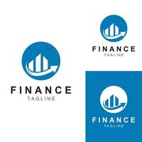 financieel bedrijf logo of financieel grafisch logo.logo voor financieel bedrijf resultaten gegevens.met icoon ontwerp vector sjabloon illustratie.