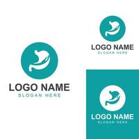 maaggezondheid en maagverzorging logo ontwerp pictogram vector sjabloon