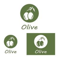 olijf- olie logo natuur vector