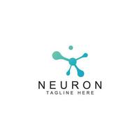 neuron logo of zenuw cel logo met concept vector illustratie sjabloon.