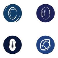 rugbybal Amerikaans voetbal pictogram vector logo sjabloon