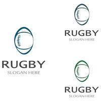 rugbybal Amerikaans voetbal pictogram vector logo sjabloon