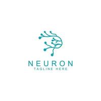 neuron logo of zenuw cel logo met concept vector illustratie sjabloon.