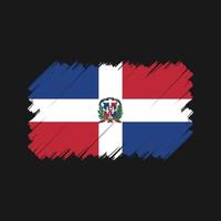 Dominicaanse Republiek vlag borstel. nationale vlag vector