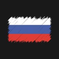Russische vlag penseelstreken. nationale vlag vector
