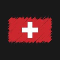 zwitserland vlag penseelstreken. nationale vlag vector