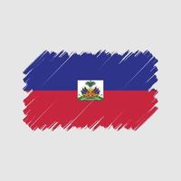 Haïti vlag borstel. nationale vlag vector