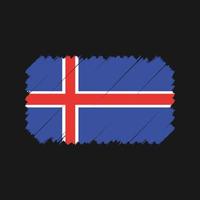 IJsland vlag borstel vector. nationale vlag vector