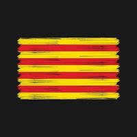 Catalonië vlag borstel. nationale vlag vector