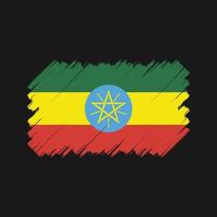 Ethiopië vlag borstel. nationale vlag vector