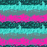 hand- getrokken abstract kattebelletje lijnen naadloos patroon. golvend borstel beroerte eindeloos behang. grunge golven achtergrond vector