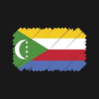 Comoren vlag borstel vector. nationale vlag vector