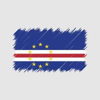 Kaapverdische vlag penseelstreken. nationale vlag vector