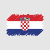 kroatië vlag borstel. nationale vlag vector