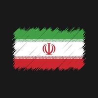 iran vlag penseelstreken. nationale vlag vector