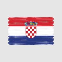 kroatië vlag borstel. nationale vlag vector