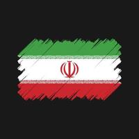 iran vlag borstel. nationale vlag vector