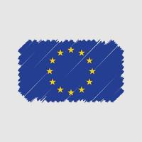 Europese vlag borstel vector. nationale vlag vector