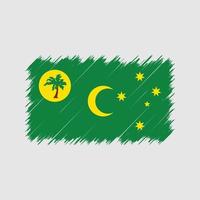 Cocos eilanden vlag penseelstreken. nationale vlag vector