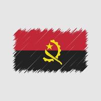 Angola vlag penseelstreken. nationale vlag vector