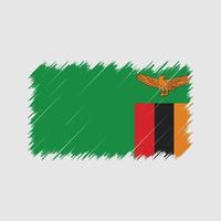 zambia vlag penseelstreken. nationale vlag vector