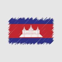 Cambodja vlag penseelstreken. nationale vlag vector