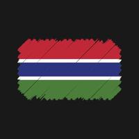 Gambia vlag borstel vector. nationale vlag vector