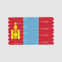 Mongolië vlag borstel. nationale vlag vector