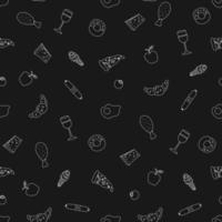 naadloos voedsel patroon. tekening voedsel achtergrond. voedsel illustratie vector