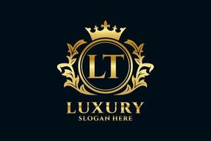 eerste lt brief Koninklijk luxe logo sjabloon in vector kunst voor luxueus branding projecten en andere vector illustratie.